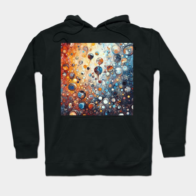 Psychedelic looking abstract illustration of bubbles Hoodie by WelshDesigns